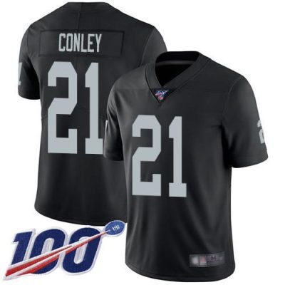 Nike Las Vegas Raiders #21 Gareon Conley Black Team Color Stitched NFL 100th Season Vapor Limited Jersey