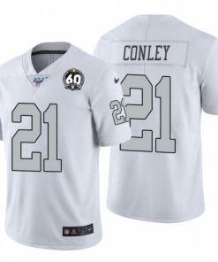 Nike Las Vegas Raiders #21 Gareon Conley White 60th Anniversary Patch Stitched NFL 100 Limited Color Rush Jersey