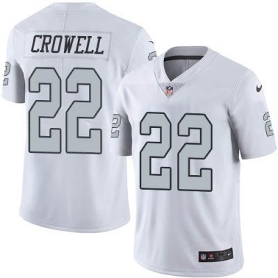 Nike Las Vegas Raiders #22 Isaiah Crowell White Stitched NFL Limited Rush Jersey