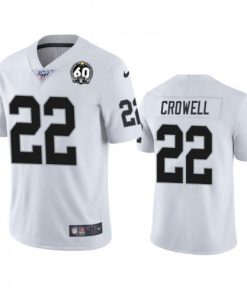 Nike Las Vegas Raiders #22 Isaiah Crowell White 60th Anniversary Vapor Limited Stitched NFL 100th Season Jersey