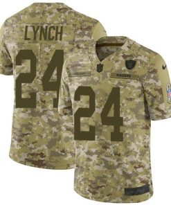 Nike Las Vegas Raiders #24 Marshawn Lynch Camo Stitched NFL Limited 2018 Salute To Service Jersey