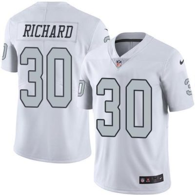 Nike Las Vegas Raiders #30 Jalen Richard White Stitched NFL Limited Rush Jersey