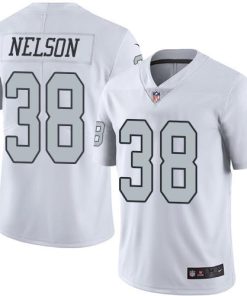 Nike Las Vegas Raiders #38 Nick Nelson White Stitched NFL Limited Rush Jersey