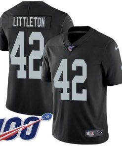 Nike Las Vegas Raiders #42 Cory Littleton Black Team Color Stitched NFL 100th Season Vapor Untouchable Limited Jersey