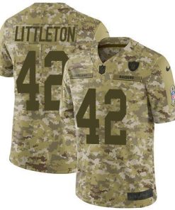 Nike Las Vegas Raiders #42 Cory Littleton Camo Stitched NFL Limited 2018 Salute To Service Jersey