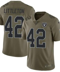 Nike Las Vegas Raiders #42 Cory Littleton Olive Stitched NFL Limited 2017 Salute To Service Jersey