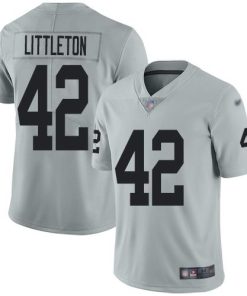 Nike Las Vegas Raiders #42 Cory Littleton Silver Stitched NFL Limited Inverted Legend Jersey