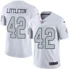 Nike Las Vegas Raiders #42 Cory Littleton White Stitched NFL Limited Rush Jersey