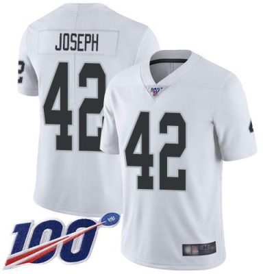 Nike Las Vegas Raiders #42 Karl Joseph White Stitched NFL 100th Season Vapor Limited Jersey