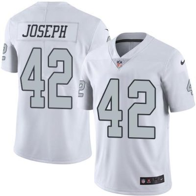 Nike Las Vegas Raiders #42 Karl Joseph White Stitched NFL Limited Rush Jersey