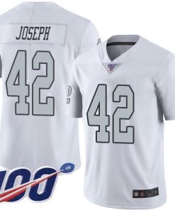 Nike Las Vegas Raiders #42 Karl Joseph White Stitched NFL Limited Rush 100th Season Jersey