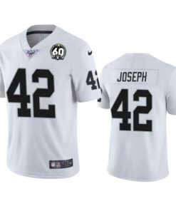 Nike Las Vegas Raiders #42 Karl Joseph White 60th Anniversary Vapor Limited Stitched NFL 100th Season Jersey