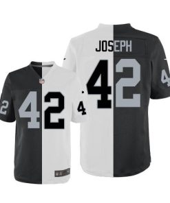 Nike Las Vegas Raiders #42 Karl Joseph White/Black Stitched NFL Elite Split Jersey