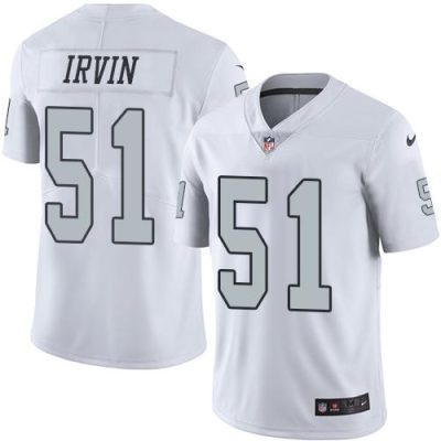 Nike Las Vegas Raiders #51 Bruce Irvin White Stitched NFL Limited Rush Jersey