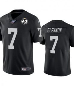 Nike Las Vegas Raiders #7 Mike Glennon Black 60th Anniversary Vapor Limited Stitched NFL 100th Season Jersey