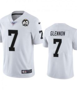 Nike Las Vegas Raiders #7 Mike Glennon White 60th Anniversary Vapor Limited Stitched NFL 100th Season Jersey