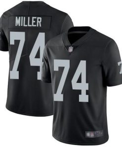 Nike Las Vegas Raiders #74 Kolton Miller Black Team Color Stitched NFL Vapor Untouchable Limited Jersey