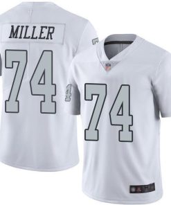Nike Las Vegas Raiders #74 Kolton Miller White Stitched NFL Limited Rush Jersey