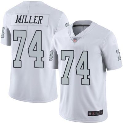 Nike Las Vegas Raiders #74 Kolton Miller White Stitched NFL Limited Rush Jersey