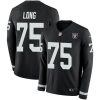 Nike Las Vegas Raiders #75 Howie Long Black Team Color Stitched NFL Limited Therma Long Sleeve Jersey