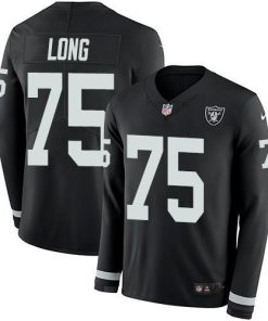 Nike Las Vegas Raiders #75 Howie Long Black Team Color Stitched NFL Limited Therma Long Sleeve Jersey
