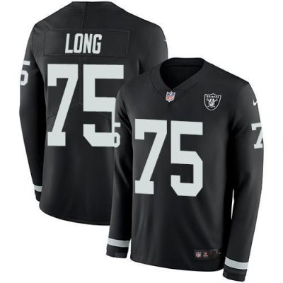 Nike Las Vegas Raiders #75 Howie Long Black Team Color Stitched NFL Limited Therma Long Sleeve Jersey