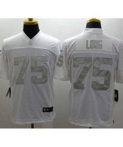 Nike Las Vegas Raiders #75 Howie Long White Stitched NFL Limited Platinum Jersey