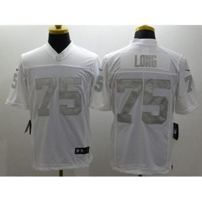 Nike Las Vegas Raiders #75 Howie Long White Stitched NFL Limited Platinum Jersey