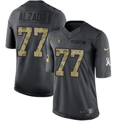 Nike Las Vegas Raiders #77 Lyle Alzado Black Stitched NFL Limited 2016 Salute To Service Jersey