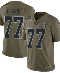 Nike Las Vegas Raiders #77 Lyle Alzado Olive Stitched NFL Limited 2017 Salute To Service Jersey