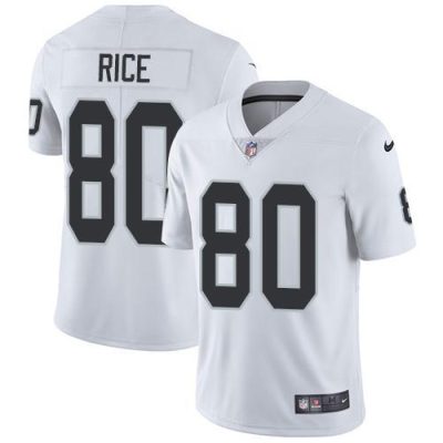 Nike Las Vegas Raiders #80 Jerry Rice White Stitched NFL Vapor Untouchable Limited Jersey