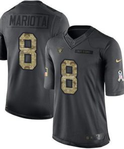 Nike Las Vegas Raiders #8 Marcus Mariota Black Stitched NFL Limited 2016 Salute to Service Jersey