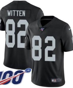 Nike Las Vegas Raiders #82 Jason Witten Black Team Color Stitched NFL 100th Season Vapor Untouchable Limited Jersey