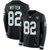 Nike Las Vegas Raiders #82 Jason Witten Black Team Color Stitched NFL Limited Therma Long Sleeve Jersey