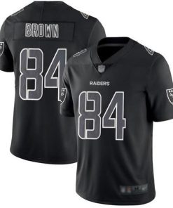 Nike Las Vegas Raiders #84 Antonio Brown Black Stitched NFL Limited Rush Impact Jersey