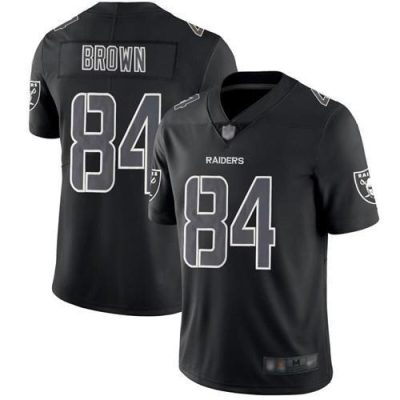 Nike Las Vegas Raiders #84 Antonio Brown Black Stitched NFL Limited Rush Impact Jersey