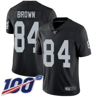 Nike Las Vegas Raiders #84 Antonio Brown Black Team Color Stitched NFL 100th Season Vapor Limited Jersey