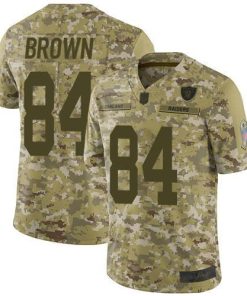 Nike Las Vegas Raiders #84 Antonio Brown Camo Stitched NFL Limited 2018 Salute To Service Jersey