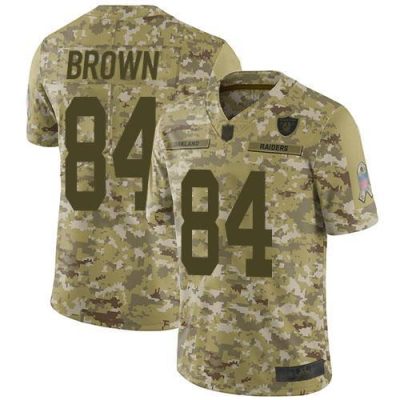 Nike Las Vegas Raiders #84 Antonio Brown Camo Stitched NFL Limited 2018 Salute To Service Jersey