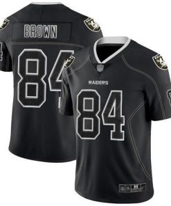 Nike Las Vegas Raiders #84 Antonio Brown Lights Out Black Stitched NFL Limited Rush Jersey