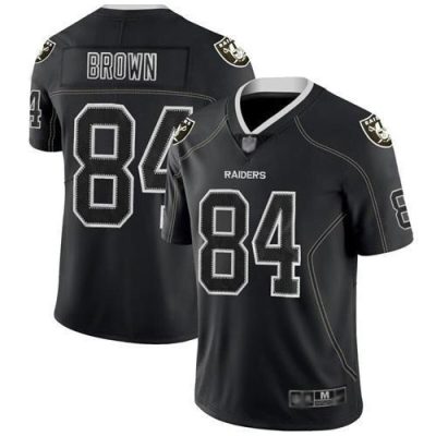 Nike Las Vegas Raiders #84 Antonio Brown Lights Out Black Stitched NFL Limited Rush Jersey