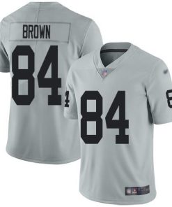Nike Las Vegas Raiders #84 Antonio Brown Silver Stitched NFL Limited Inverted Legend Jersey