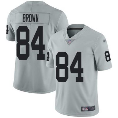 Nike Las Vegas Raiders #84 Antonio Brown Silver Stitched NFL Limited Inverted Legend Jersey