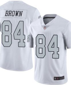 Nike Las Vegas Raiders #84 Antonio Brown White Stitched NFL Limited Rush Jersey