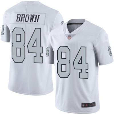 Nike Las Vegas Raiders #84 Antonio Brown White Stitched NFL Limited Rush Jersey