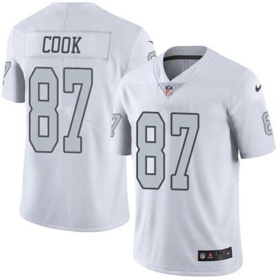 Nike Las Vegas Raiders #87 Jared Cook White Stitched NFL Limited Rush Jersey