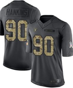 Nike Las Vegas Raiders #90 Johnathan Hankins Black Stitched NFL Limited 2016 Salute To Service Jersey