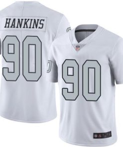Nike Las Vegas Raiders #90 Johnathan Hankins White Stitched NFL Limited Rush Jersey