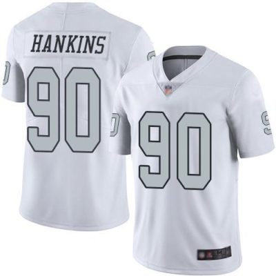 Nike Las Vegas Raiders #90 Johnathan Hankins White Stitched NFL Limited Rush Jersey