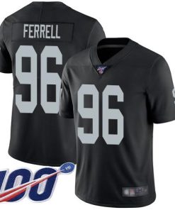 Nike Las Vegas Raiders #96 Clelin Ferrell Black Team Color Stitched NFL 100th Season Vapor Limited Jersey